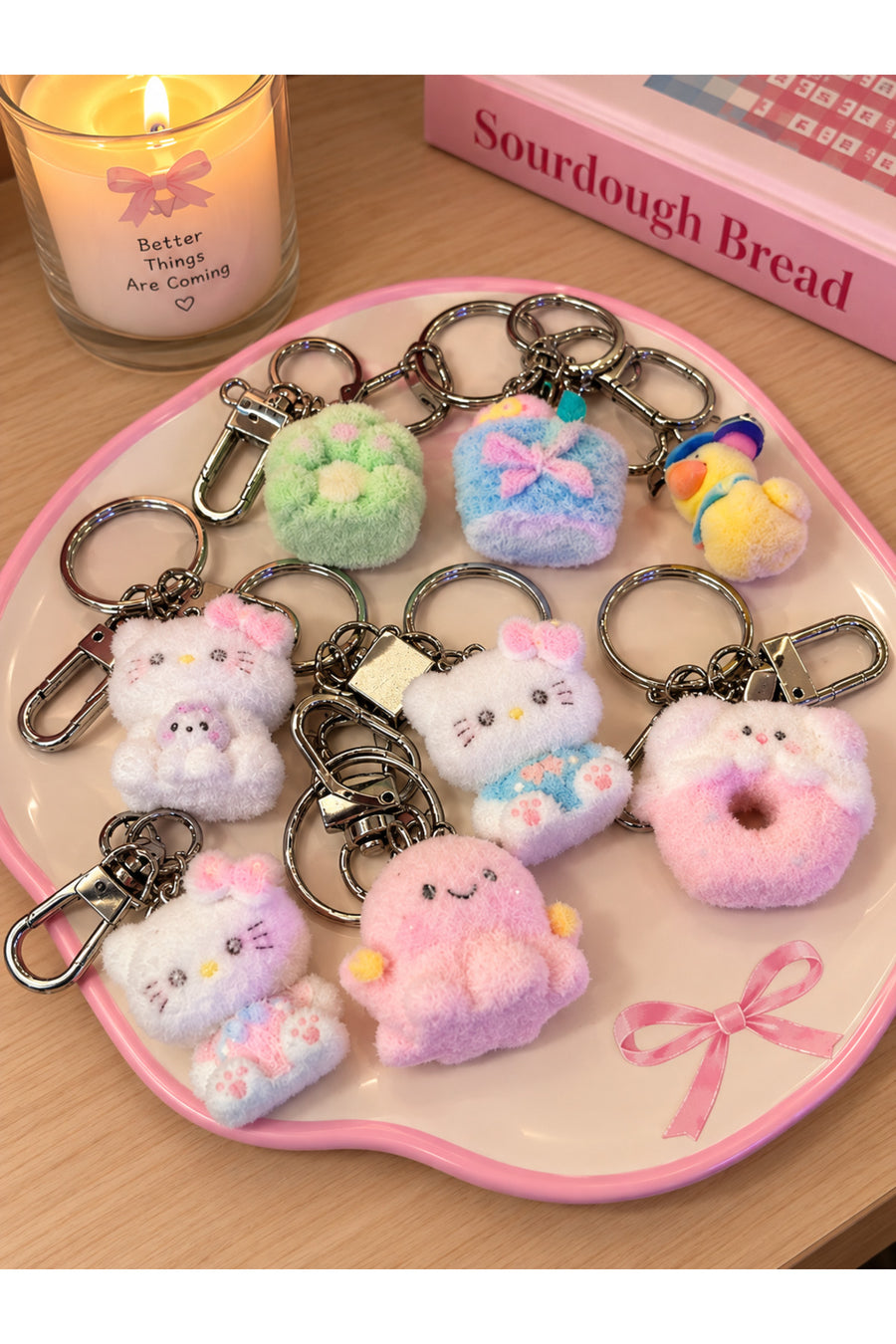 Sevimli 2 Adet Sürpriz Peluş Charm Anahtarlık Renkli Mini Figürlü Çanta Süsü Yumuşak Tüylü Aksesuar